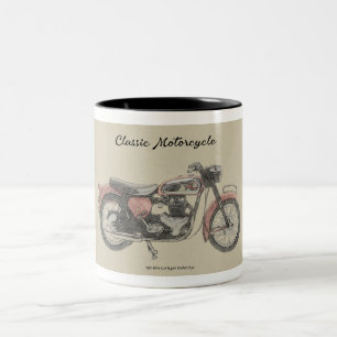 Tasse 2 Couleurs Impression Moto classique des années 1960