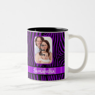 Tasse 2 Couleurs Impression zèbre violet