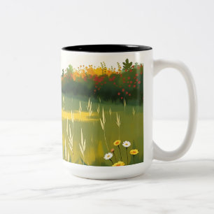Tasse 2 Couleurs Impressionniste prairie calme