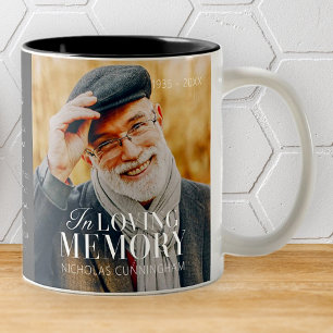 Tasse 2 Couleurs In Love Memory Modern Elegant Photo Memorial