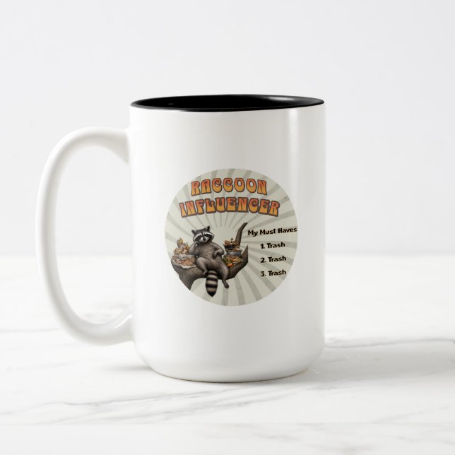 Tasse 2 Couleurs Incontournables de l'influenceur raton laveur (Gauche)