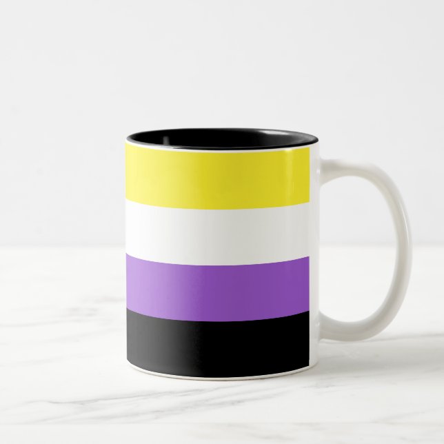 Tasse 2 Couleurs Indicateur de fierté non binaire (Droit)