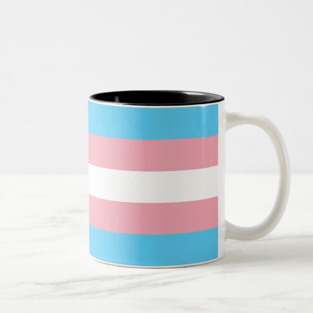 Tasse 2 Couleurs Indicateur de fierté transgenre (Droit)