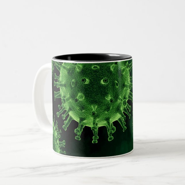 Tasse 2 Couleurs Infection à l'agent pathogène du virus Covid (Devant gauche)