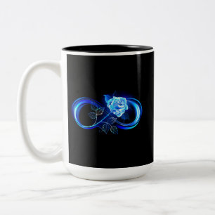 Tasse 2 Couleurs Infini lumineux avec rose bleue