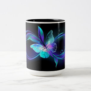 Tasse 2 Couleurs Infinité brillante avec papillon magique