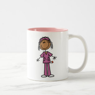 Tasse 2 Couleurs Infirmière afro-américaine