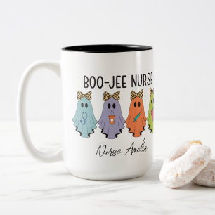 Tasse 2 Couleurs Infirmière Boo-Jee Halloween Fantôme Nom Personnal