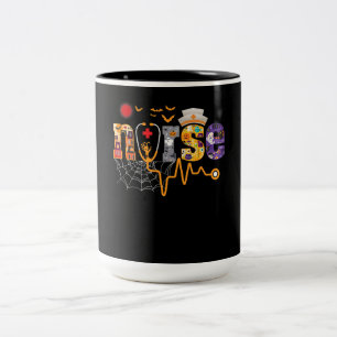 Tasse 2 Couleurs Infirmière Cadeau Halloween avec Citrouille Boo Sp