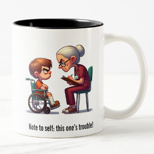 Tasse 2 Couleurs Infirmière contre renvoi de la viande usitée