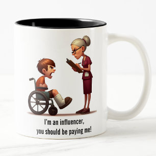 Tasse 2 Couleurs Infirmière contre renvoi de la viande usitée