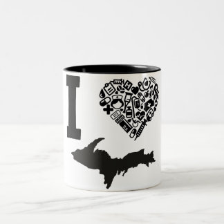 Tasse 2 Couleurs Infirmière de Yooper, I <3 Michigan