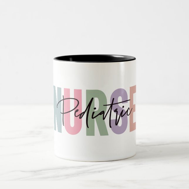 Tasse 2 Couleurs Infirmière pédiatrique mignonne (Centre)