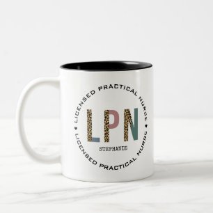 Tasse 2 Couleurs Infirmière pratique autorisée par LPN personnali