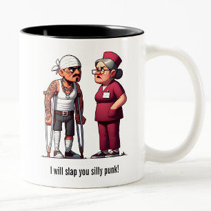 Tasse 2 Couleurs Infirmière scolariser le patient membre de la band