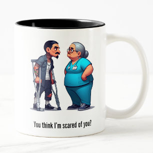 Tasse 2 Couleurs Infirmière scolariser le patient membre de la band
