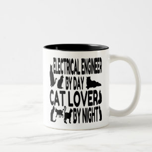 Tasse 2 Couleurs Ingénieur Amoureux des chats
