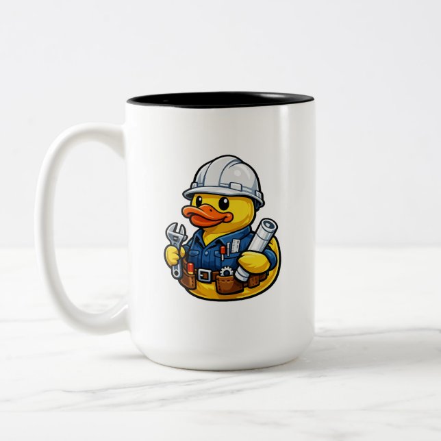 Tasse 2 Couleurs Ingénieur Canard en Caoutchouc (Gauche)