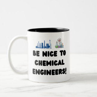 Tasse 2 Couleurs Ingénieur chimiste drôle — Soyez gentil avec les C