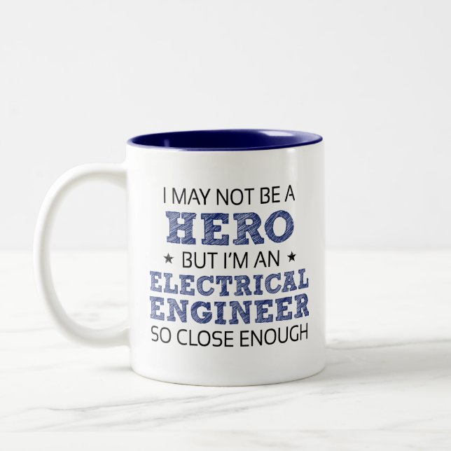 Tasse 2 Couleurs Ingénieur électrique Humour nouveauté (Gauche)