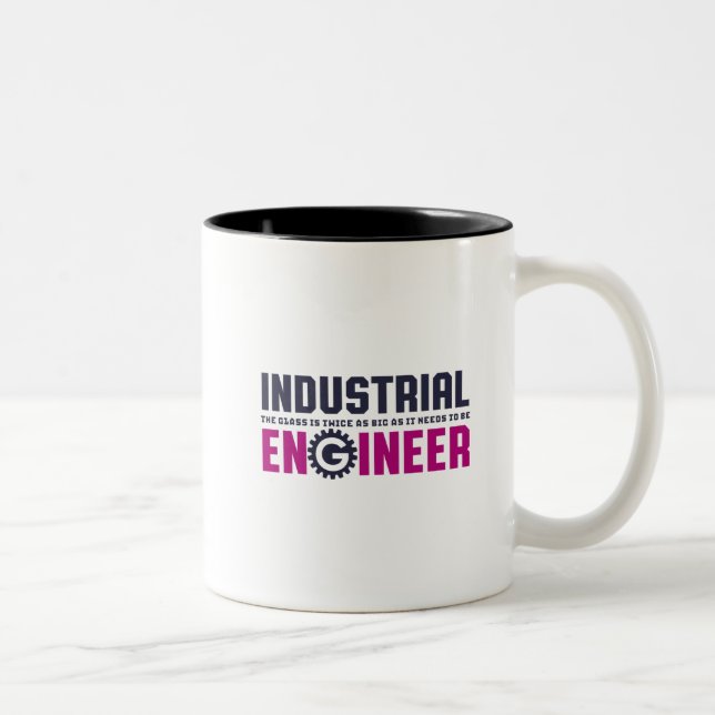 Tasse 2 Couleurs Ingénieur Geek amusant Ingénieur industriel Major (Droit)