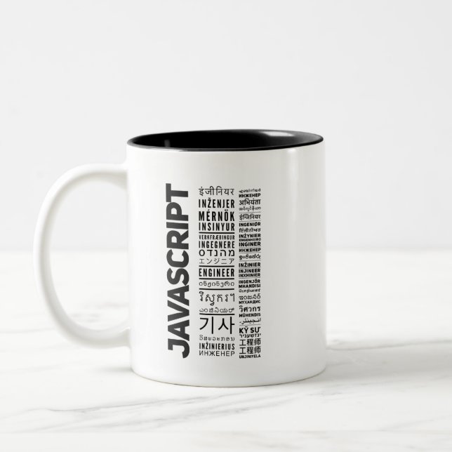 Tasse 2 Couleurs Ingénieur Javascript (Gauche)