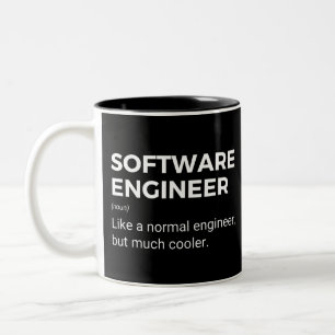 Tasse 2 Couleurs Ingénieur logiciel Citation drôle d'ingénierie