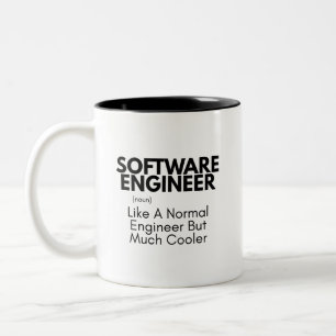 Tasse 2 Couleurs Ingénieur logiciel, génie drôle