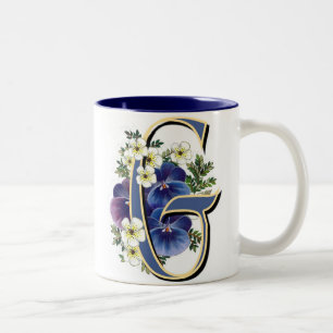 Tasse 2 Couleurs Initiale de pensée - G