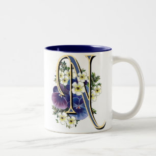 Tasse 2 Couleurs Initiale de pensée - N