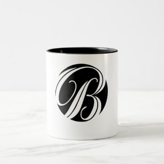 Tasse 2 Couleurs Initiale élégante B