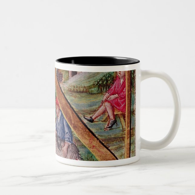 Tasse 2 Couleurs Initiale "N" de Historiated dépeignant des moutons (Droit)