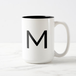 Tasse 2 Couleurs INITIALE personnalisée 