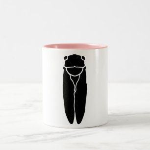Tasse 2 Couleurs Insecte noir de cigale
