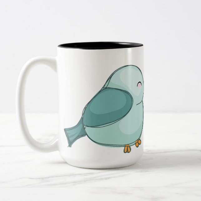 Tasse 2 Couleurs inséparables, oiseaux, amour (Gauche)