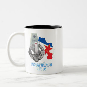 Tasse 2 Couleurs Insigne des gardes-frontières JNA (Granicari JNA z