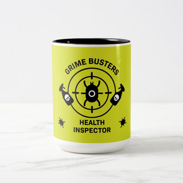 Tasse 2 Couleurs Inspecteur de la santé (Centre)