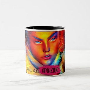 Tasse 2 Couleurs Inspiration Nouveau Coupe Design "Vous êtes Extrao