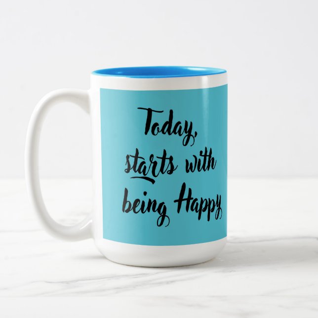 Tasse 2 Couleurs Inspiration pour la motivation quotidienne (Gauche)