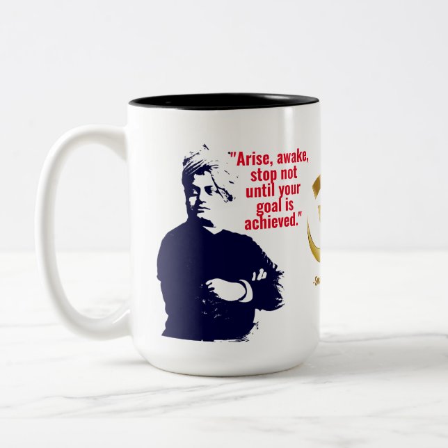 Tasse 2 Couleurs Inspiration spirituelle Swami Vivekananda Yoga (Gauche)