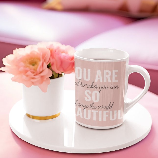 Tasse 2 Couleurs Inspiration Vous Êtes Si Belle Citation Positive (Créateur téléchargé)