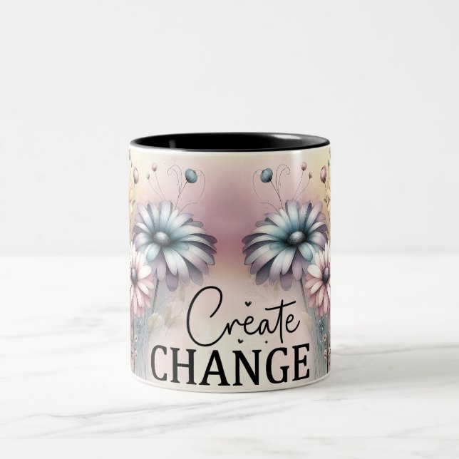 Tasse 2 Couleurs Inspirational Flower Wrap (Centre)
