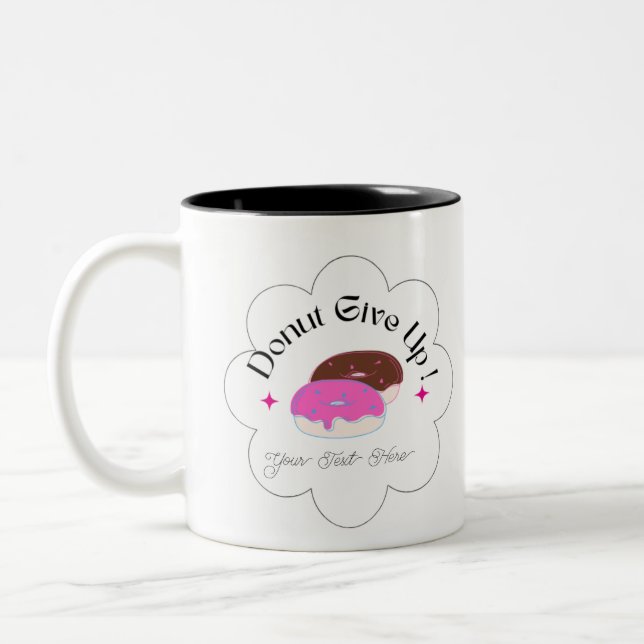 Tasse 2 Couleurs Inspirational Funky Custom Donut (Gauche)