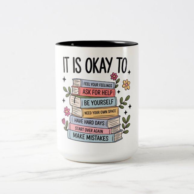 Tasse 2 Couleurs Inspirationnel C'est Okay (Centre)
