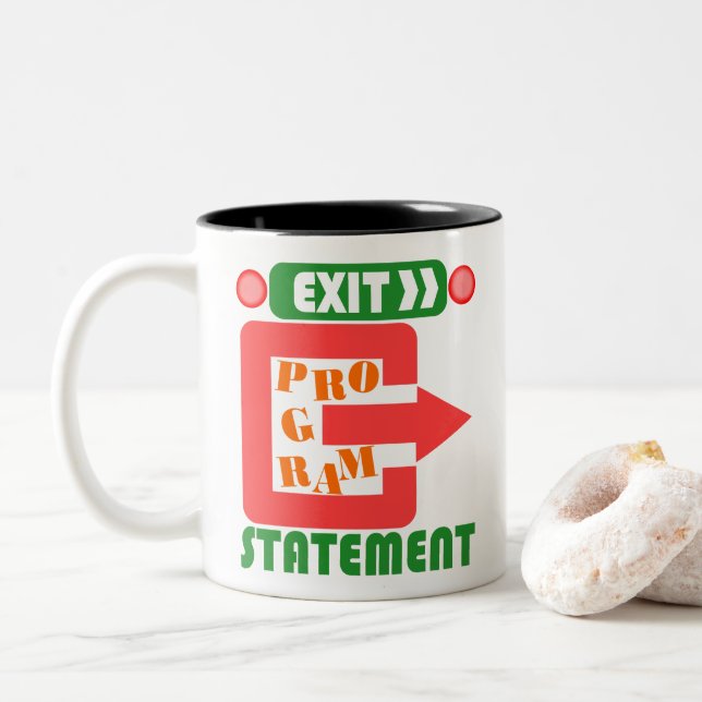 Tasse 2 Couleurs Instruction de sortie de programme Cobol  (Avec donut)