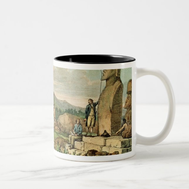 Tasse 2 Couleurs Insulaires et monuments d'île de Pâques (Droit)