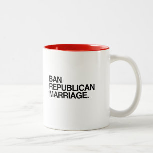 TASSE 2 COULEURS INTERDIRE LE MARIAGE RÉPUBLICAIN