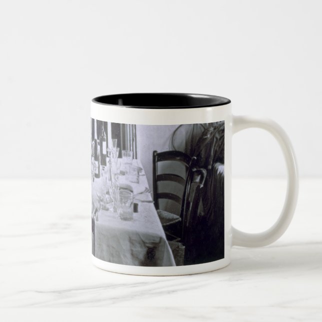 Tasse 2 Couleurs Intérieur d'un bateau du Nil (photo de b&w) (Droit)