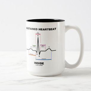 Tasse 2 Couleurs Intérieur soutenu de battement de coeur