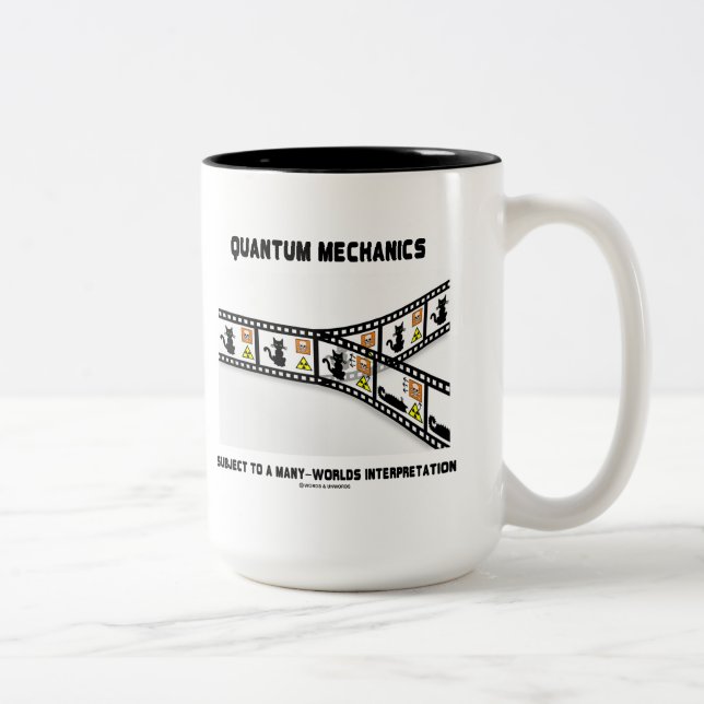Tasse 2 Couleurs Interprétation de Quantum Mechanics Many Worlds (Droit)